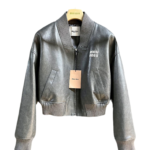 Miu Cropped Biker Jacket - Image 3