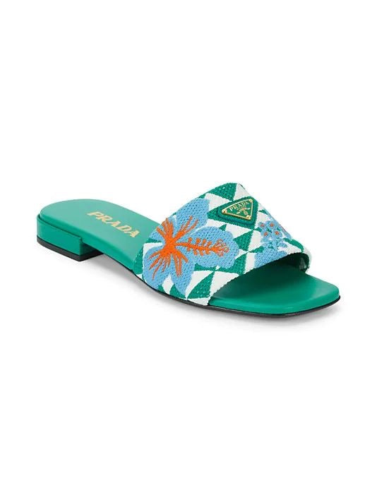 Prada embroidered slides - Image 6