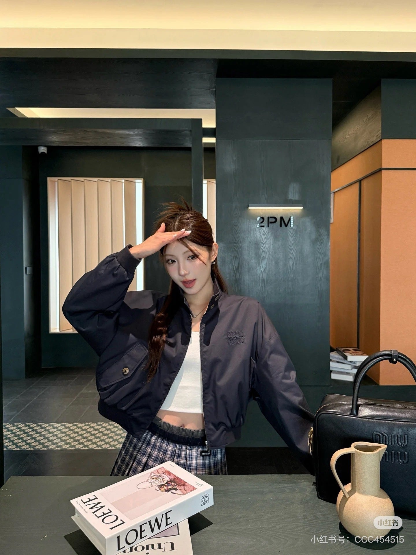 Miu Checkered Windbreaker - Image 2
