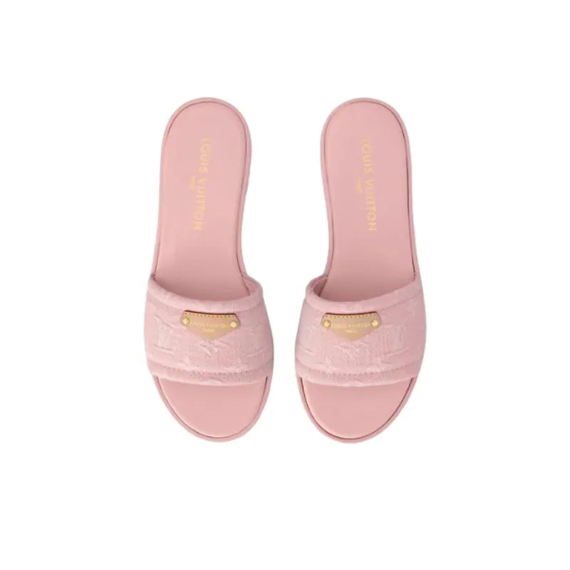 Louis Vuitton Denim Slides - Image 4