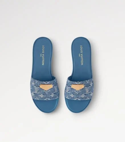 Louis Vuitton Denim Slides - Image 2