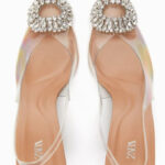 Zara Embellished Vinyl Heels - Image 3