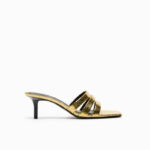 Zara Metallic Heel Mules - Image 2