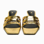 Zara Metallic Heel Mules - Image 3